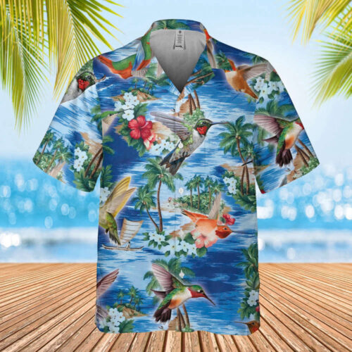 Hummingbird Hawaiian Beach Shirt: Perfect Summer Party & Vacation Gift