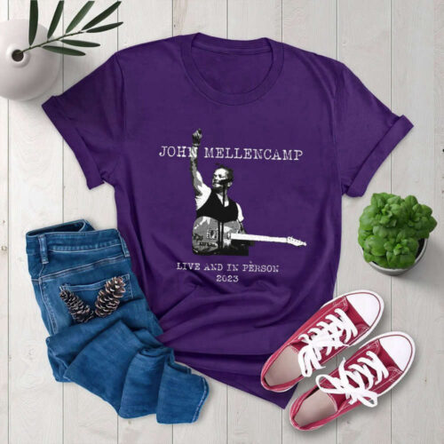 John Mellencamp Live And In Person 2023 Shirt, John Mellencamp Vintage Shirt, John Mellencamp Tour Shirt, John Mellencamp Concert Tshirt