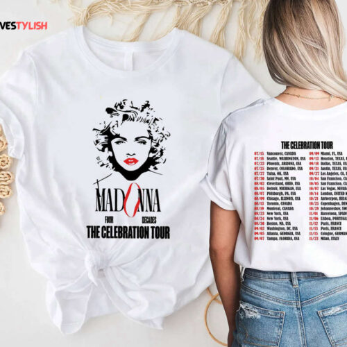 Madonna The Celebration Tour 2023 Shirt, Madonna Shirts, The Celebration Tour Tees, Trending Shirt, Concert Tee, 2023 Music Tour Shirt