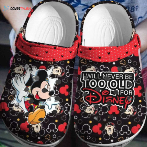 Never Too Old for Mickey, Personalized Disney Clogs for Adults  Kids