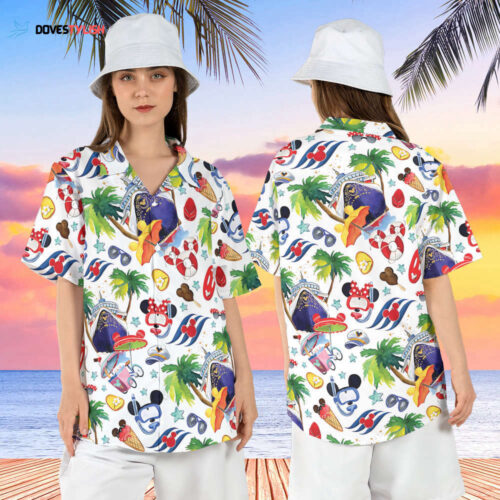 Mickey Minnie Cruise Hawaiian Shirt – Dive into Vacation with a Tropical Mouse Adventure!