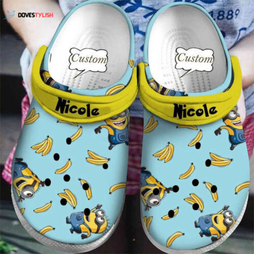 Minions Banana Custom Clogs – Personalized Slippers & Sandals for Adults & Kids – Perfect Minions Gifts