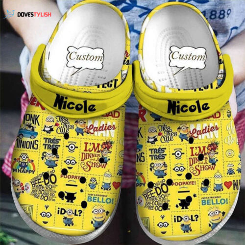 Custom Minions Cute Clogs  Sandals  Personalized Slippers for Kids  Adults