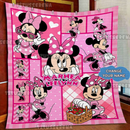 Minnie Mouse Quilt & Fleece Blanket: Perfect Birthday & Christmas Gifts for Kids