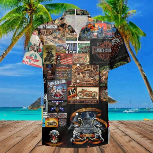 Motocycle Harley Davidson Graphic Hawaiian Shirt
