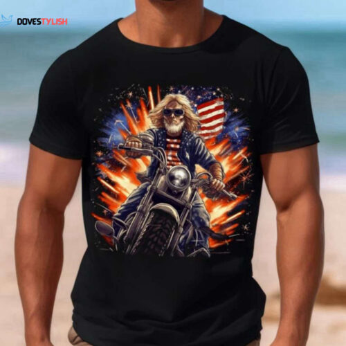 Motorcycle Biker 4th of July Independence Day T-shirt