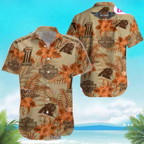 NFL Carolina Panthers Harley Davidson Hawaiian Shirt Perfect Gift