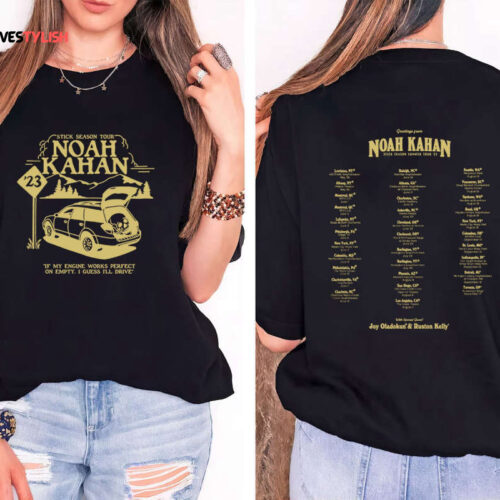 Noah Kahan Sticky Season full dates tour shirt, Noah Kahan 2023 tour Vintage Retro Aesthetic Inspired Shirt, Noah Kahan Shirt, Noah Fan Gift
