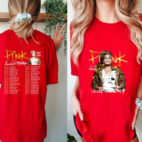 P!nk Pink Singer Tour T-Shirt, Pink Tshirt, Pink Beautiful Trauma Shirt, Pink Tour Shirt, Music Tour Shirt, Pink World Tour Shirt, Music Tee