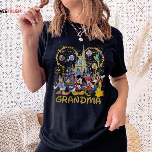 Personalized Disney Grandma Mickey Mouse Ears Shirt, Disney Mothers Day T-shirt, Gift for Disney Grandma, Custom Mickey Balloons with Names