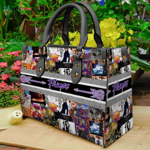 Vintage Prince Purple Leather Handbag – Love Singer Music Bag