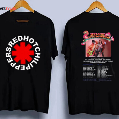 Red Hot Chili Peppers T-Shirt, Red Hot Chili Peppers World Tour 2023 T-Shirt, RHCP Shirt, RHCP Rock Band Shirt, Rock Tour Tshirt, Music Tees