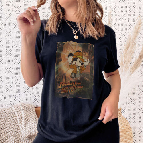 Retro Mickey Indiana Jones Shirt, Vintage Disneyland Mickey T-Shirt, Mickey Adventure Sweatshirt, Raiders Of Lost Ark, Disneyworld Ride Tee