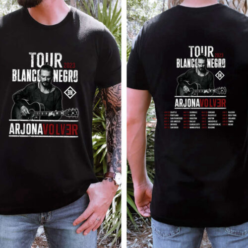 Ricardo Arjona Shirt, Tour Blanco Y Negro Arjona Volver 2023 Shirts, Music Tour 2023 Tshirt, Singer Tour 2023 Shirt, Arjona Tour Blanco