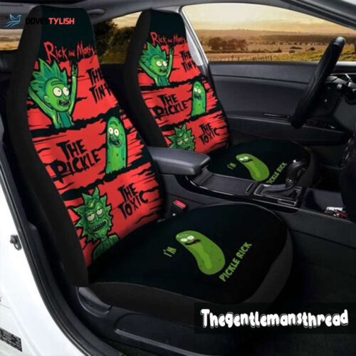 Rick And Morty Cucumber Cartoon Car Seat Cover – Customizable Front Seat Protector & Cushion