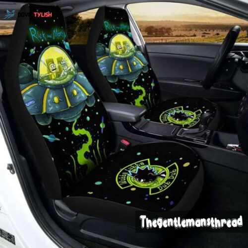 Rick and Morty Space Car Seat Cover: Cartoon Protector & Custom Cushion