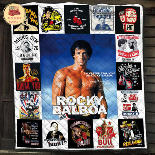 Rocky Balboa Film Series Fleece Blanket – Cozy Mink Sherpa Memorabilia