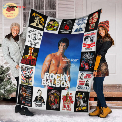 Rocky Balboa Film Series Fleece Blanket – Cozy Mink Sherpa Memorabilia