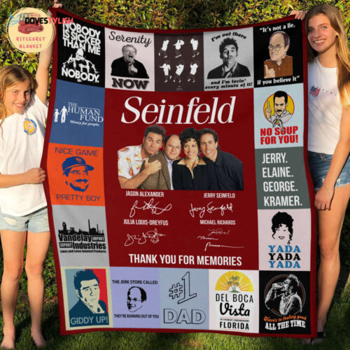 Seinfeld Fleece & Mink Sherpa Blanket: The Ultimate Fan Merchandise!