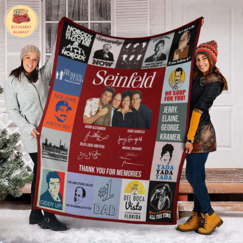 Seinfeld Fleece & Mink Sherpa Blanket: The Ultimate Fan Merchandise!