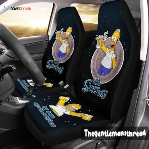 Simpson Homer Baby Car Seat Cover: Funny Protector & Custom Cushion for Front Seat – Unique Car Decoration