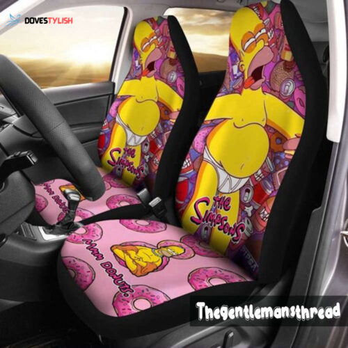 Simpson Homer Donut Car Seat Cover – Custom Front Seat Protector & Cushion