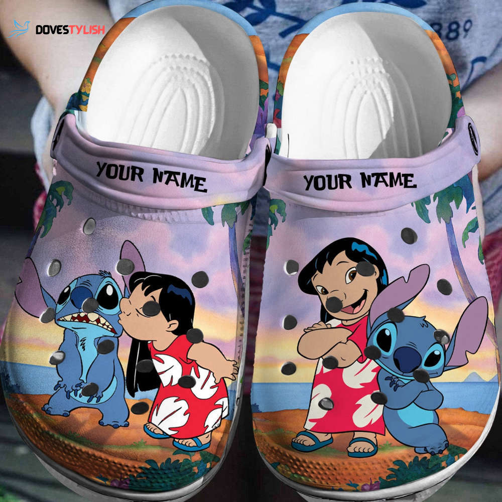 Custom Stitch & Lilo Clogs: Personalized Cartoon Slippers & Sandals ...