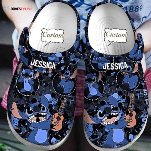 Customized Stitch and Lilo Cartoon Clogs for Adults & Kids
