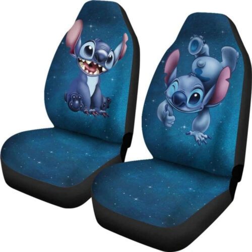 Stitch Cute Car Seat Covers – Cartoon Car Accessory & Protector   Disney Fan Gifts