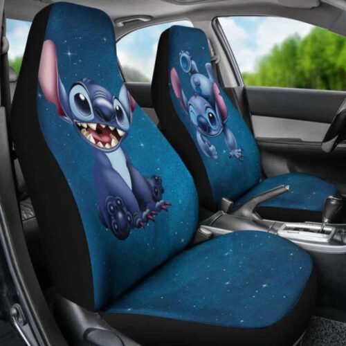 Stitch Cute Car Seat Covers – Cartoon Car Accessory & Protector   Disney Fan Gifts