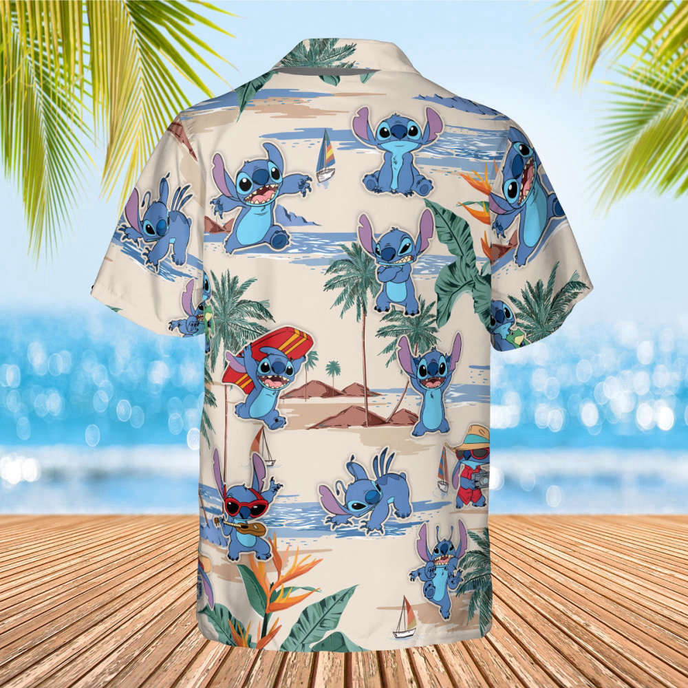 Stitch Hawaiian Shirt: Funny & Stylish Vacation Button Down for Men ...
