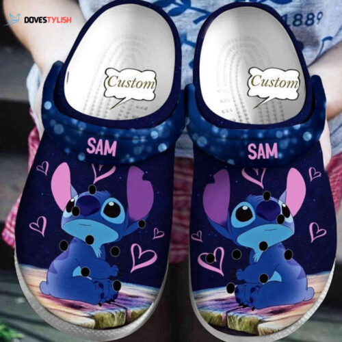 Custom Stitch Love Clogs: Personalized Cartoon Slippers & Sandals – Perfect Gift