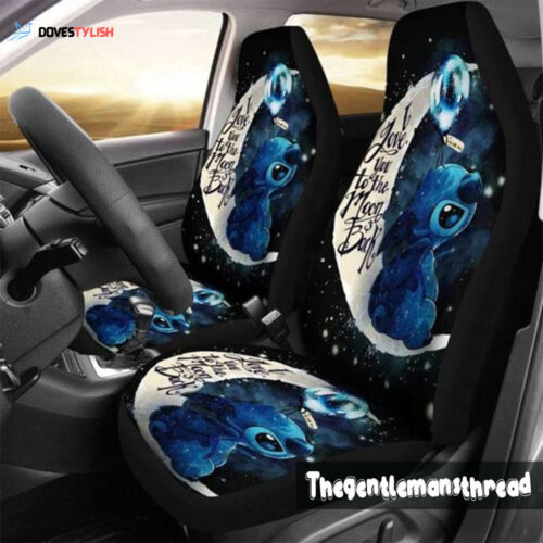 Stitch Love You To The Moon Car Seat Cover – Custom Protector & Cushion
