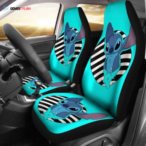 Stitch Mermaid Car Seat Cover – Custom Front Seat Protector & Cushion
