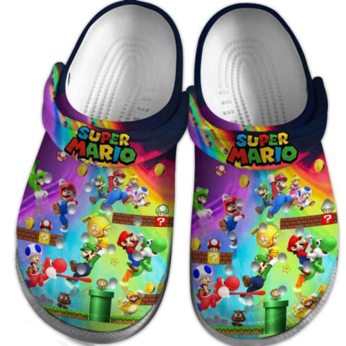 Super Mario Clogs Baseball Crocs & Super Daddio Shirt: Perfect Gifts For Him!