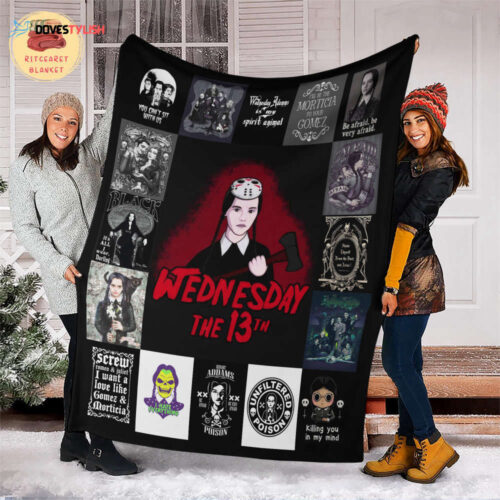 The Addams Family Movie Fleece Blanket – Cozy Sherpa Gift: Spooky Comfort