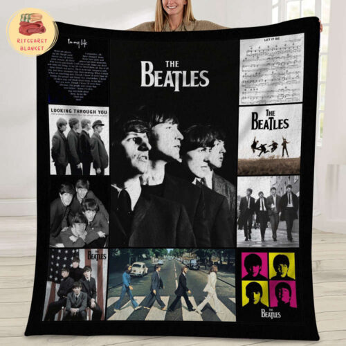 The Beatles Rock Band Fleece Blanket – Engaging Mink Sherpa Quilt