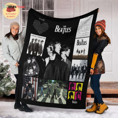 The Beatles Rock Band Fleece Blanket – Engaging Mink Sherpa Quilt