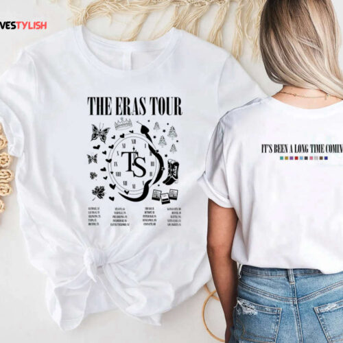 The Eras Concert Tour Taylor’s T-Shirt, Swift Tee, Taylor Swift It’s Been A Long Time Coming Shirt, Swiftie Gifts, The Eras Tour Merch