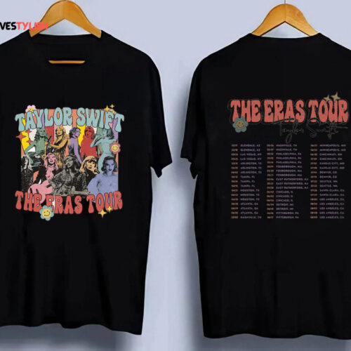 The Eras Tour Vintage Style Tshirt, Swiftie Gift, Taylor Swift Tshirt, Flower Power Comfort Colors Tee, Eras Tour Merch, Swiftie Merch