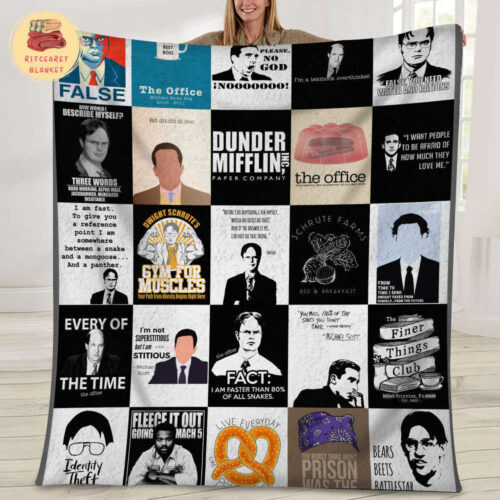 The Office Fleece Blanket – Classic TV Show Mink Sherpa Quilt: Cozy Nostalgia for Fans