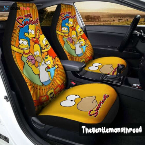 The Simpson Family Car Seat Cover: Custom Front Seat Protector for Homer Fans
