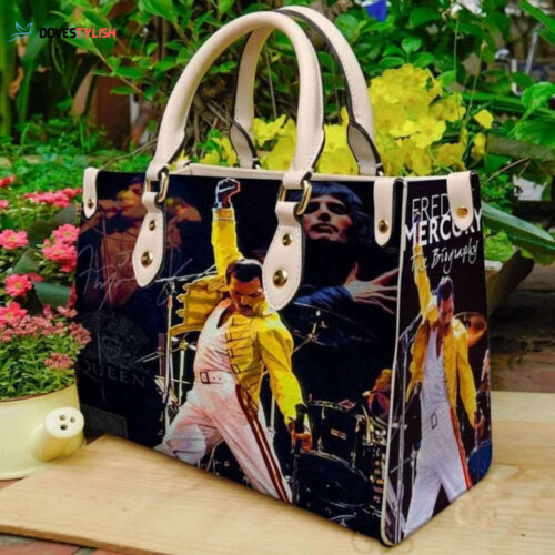 Vintage Freddie Mercury Leather Handbag – Perfect Gift for Fans!