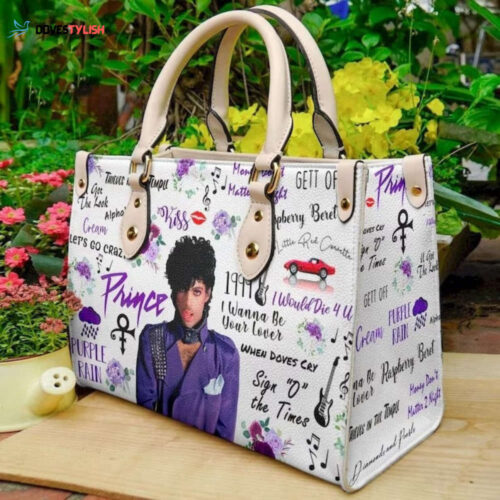Vintage Prince Purple Leather Handbag – Love Singer Music Bag