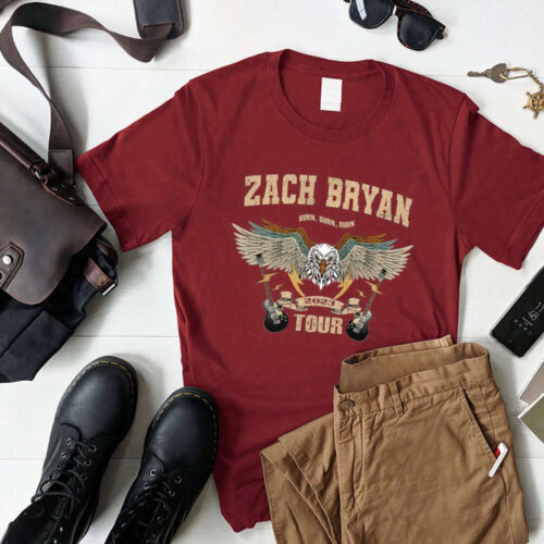 Zach Bryan T-Shirt, Zach Bryan Burn Burn Burn Tour Shirt, Zach Byran 2023 Tour Shirt, Country Music Short Sleeve Shirt, Retro Shirt For Fan