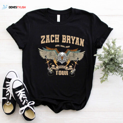 Zach Bryan T-Shirt, Zach Bryan Burn Burn Burn Tour Shirt, Zach Byran 2023 Tour Shirt, Country Music Short Sleeve Shirt, Retro Shirt For Fan