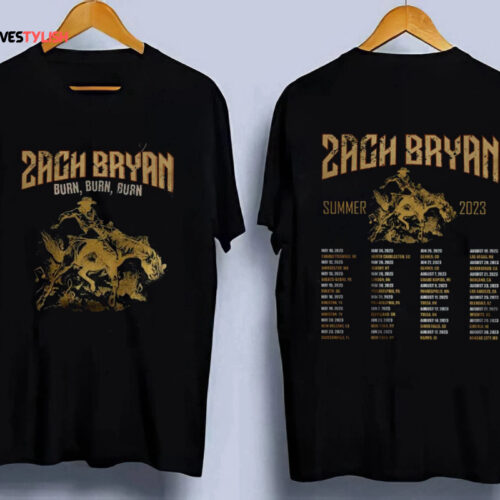 Zach Bryan The Burn Burn Burn Tour 2023 Shirt For Fan, Zach Bryan Concert Fan Shirt, Zach Bryan Country Music Shirt, Zach Bryan 2023 Shirt