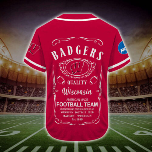 Trending 2023 Personalized Wisconsin Badgers Jack Daniel’s All Over Print 3D Baseball Jersey