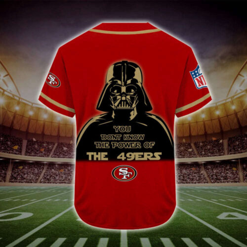 Trending 2023 Personalized San Francisco 49ers Darth Vader Star Wars All Over Print 3D Baseball Jersey