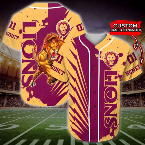 Trending 2023 Personalized Brisbane Lions AFL All Over Print 3D Baseball Jersey